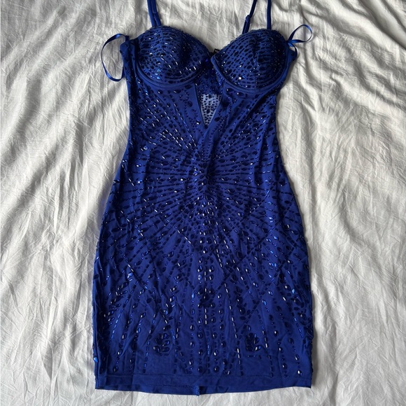 Windsor Raelyn Rhinestone Bodycon Mini Dress - Picture 2 of 4